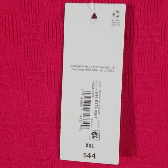 Liz Claiborne Sweater Women's XXL Dark Pink Rose Short Sleeve Lightweight NWT - Picture 5 of 10